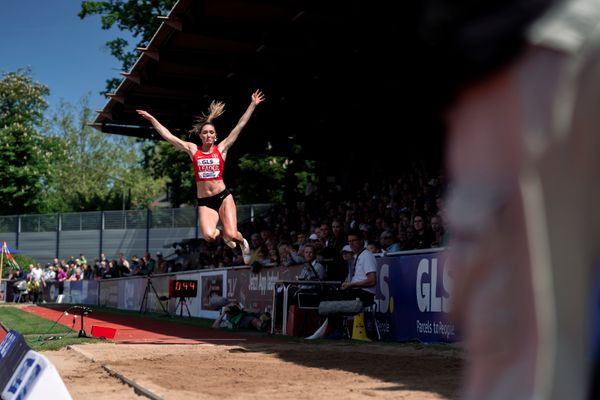 Sophie Weißenberg (TSV Bayer 04 Leverkusen) beim Weitsprung am 08.05.2022 beim Stadtwerke Ratingen Mehrkampf-Meeting 2022 in Ratingen